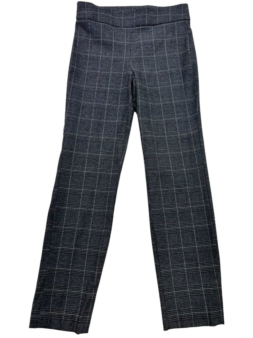 Simply Vera Vera Wang Women's Bootcut Pull On Pants Flat Front Size S Gray Plaid